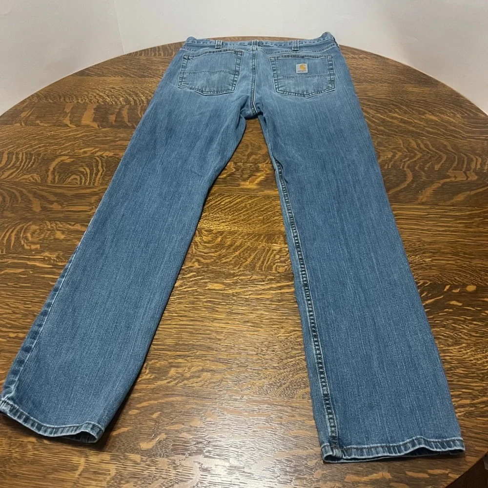 Carhartt Jeans Mens 32x32 Blue Rugged Flex Relaxed Fit 5-Pocket B02804-M